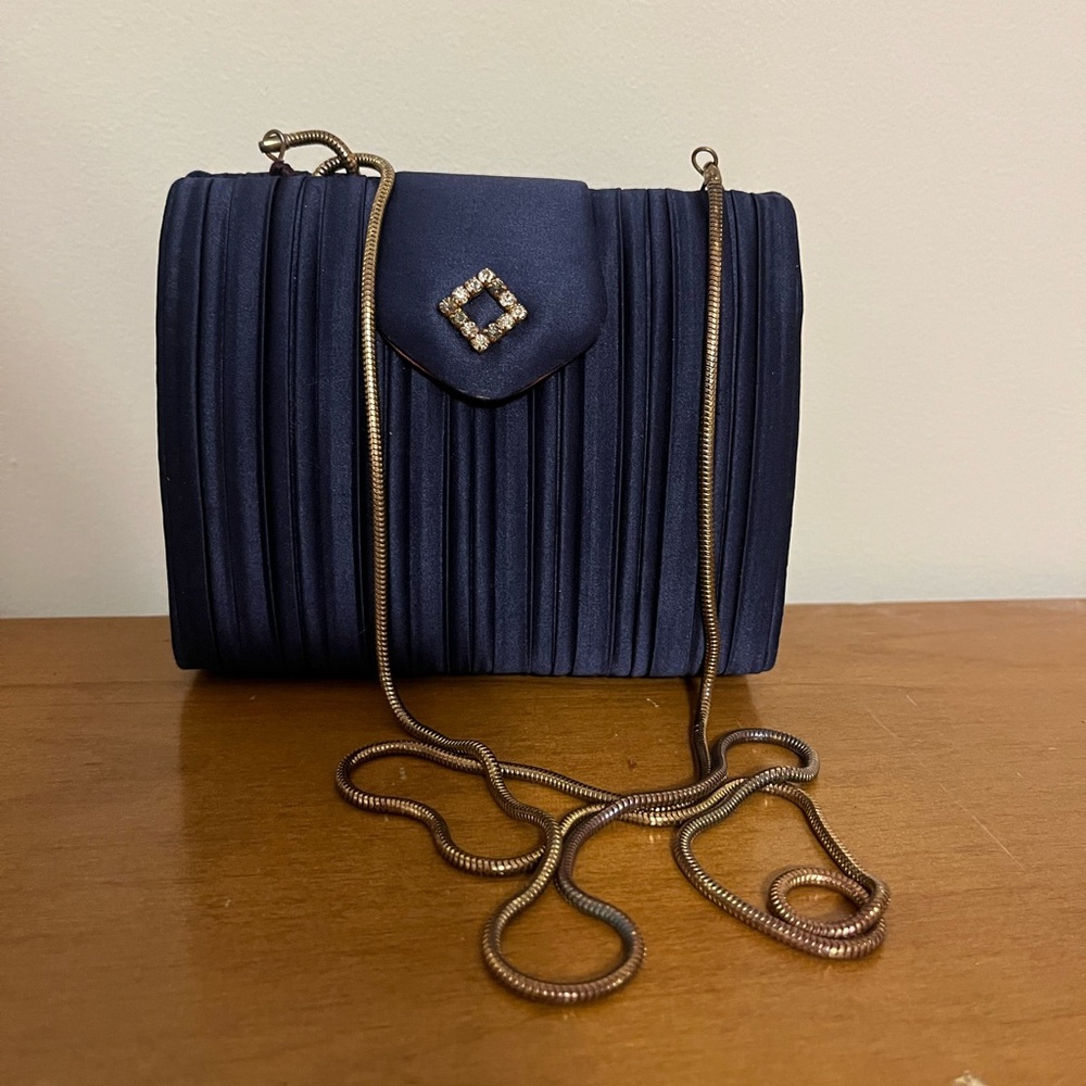 Vintage Lord & Taylor Royal Blue Crossbody Bag - Picture 2 of 7